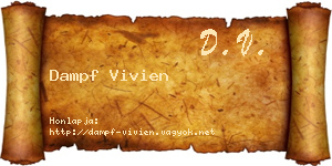Dampf Vivien névjegykártya